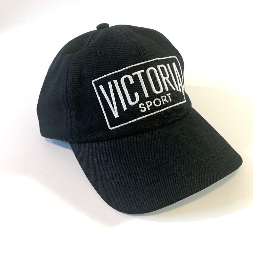 Victoria's Secret Victoria Sport‎ Adjustable Ball Cap Black One Size Embroidered